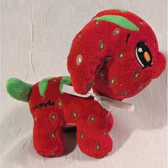 Neopets Strawberry Poogle Plushie Keyquest Stuffed Animal HTF 2008 Jakks 5" Read - Picture 2 of 13